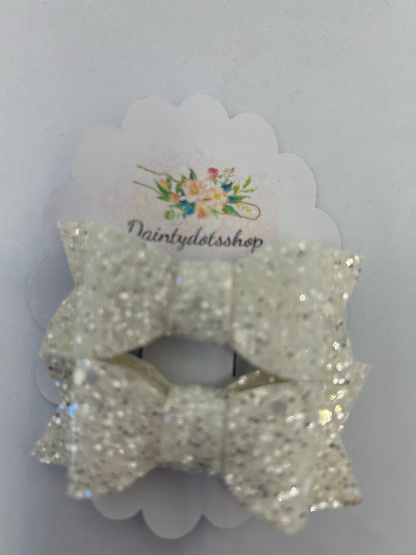 Pink Polka Dot Leather Bow Clips – Handmade Hair Accessories for Girls