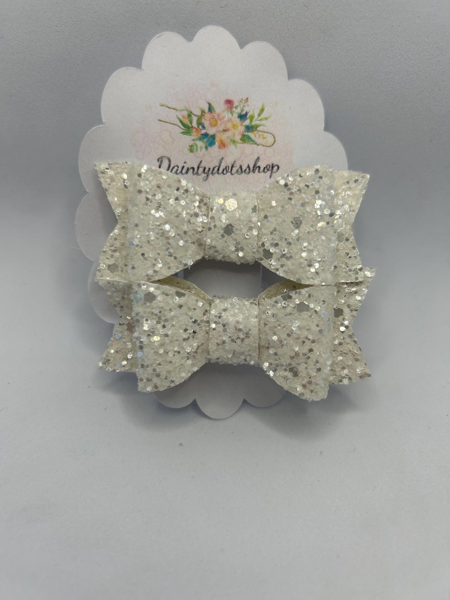 Pink Polka Dot Leather Bow Clips – Handmade Hair Accessories for Girls