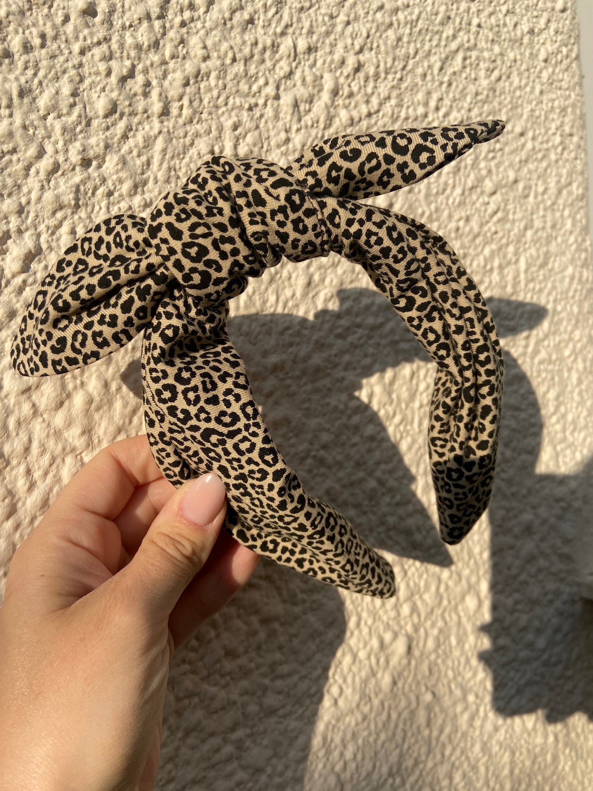 Girls Knotted detail Alice headband | little girls hair accessories | leopard print