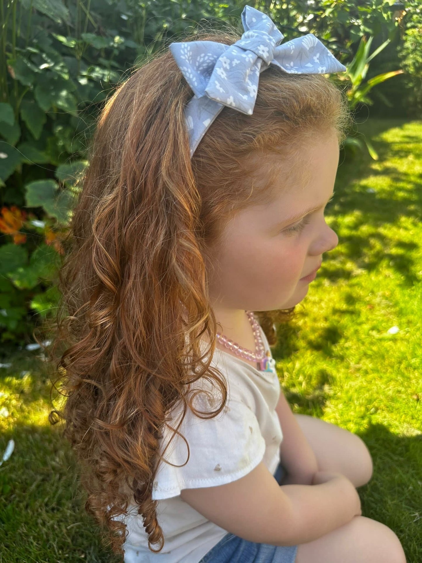 Adorable Girls Alice Grey Hairband with Handtied Hair Bow - Perfect Accessory for Every Outfit