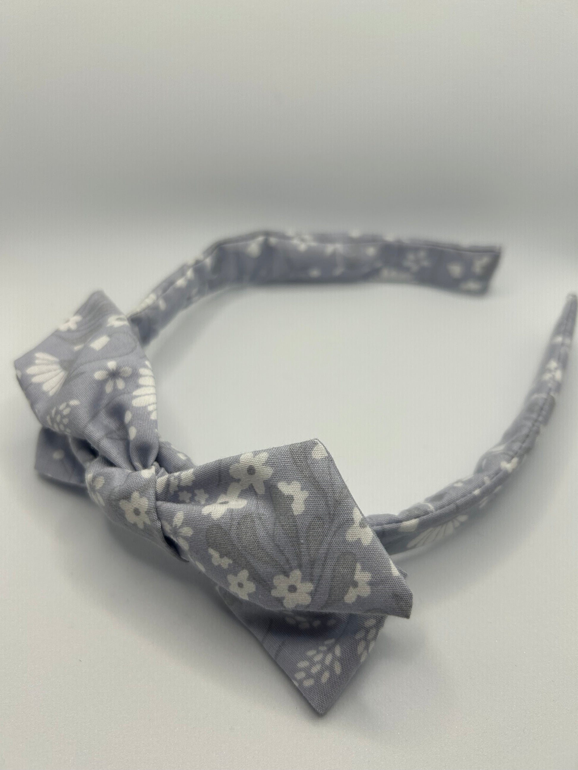 Adorable Girls Alice Grey Hairband with Handtied Hair Bow - Perfect Accessory for Every Outfit