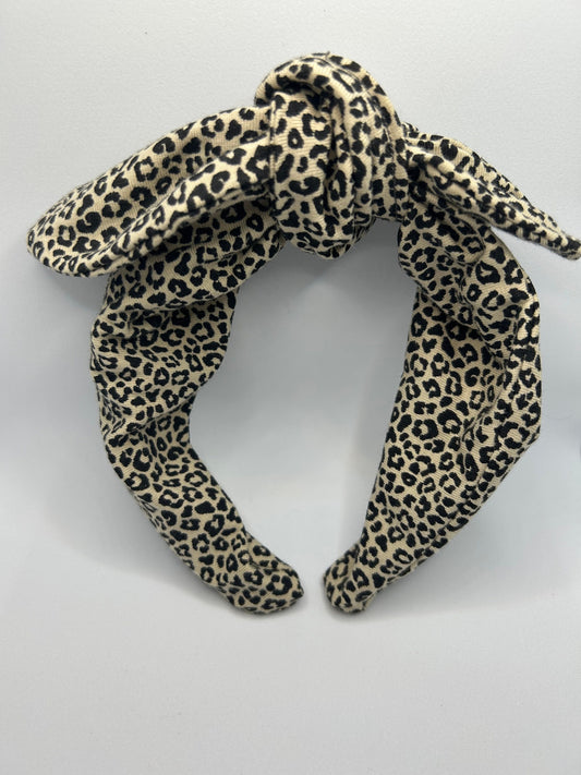 Girls Knotted detail Alice headband | little girls hair accessories | leopard print